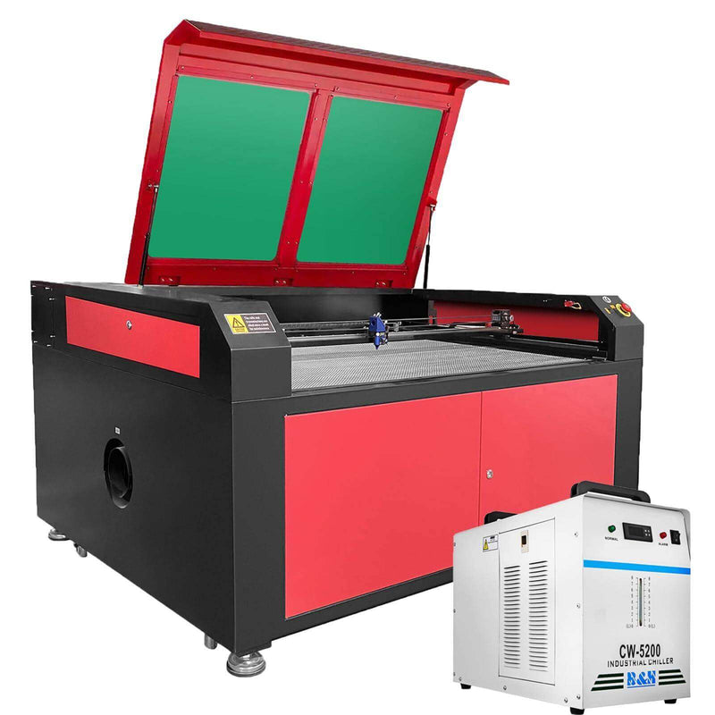SIHAO 130W CO2 Laser Engraver with Water Chiller | Cutter (55" x 35")| FDA Approved | Ruida Controller with Manual Focus - SIHAOTEC Laser