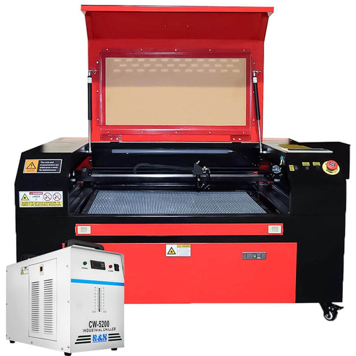 SIHAO 80W CO2 Laser Engrave with CW5200 Water Chiller | Cutter (28" x 20") | FDA Approved | Ruida Controller with Manual Focus - SIHAOTEC Laser