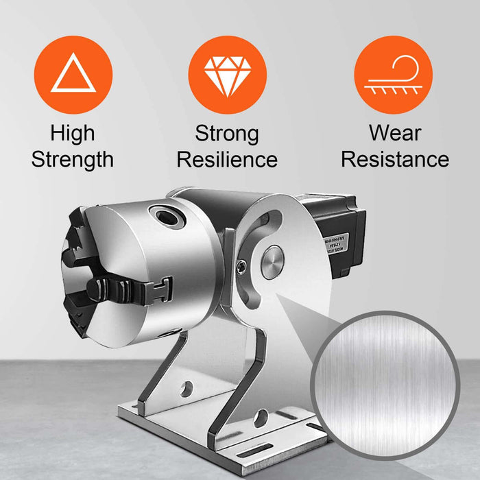 SIHAO - Rotary Axis for Fiber Laser Engravers with 80mm 3 Jaw Attachment - SIHAOTEC Laser