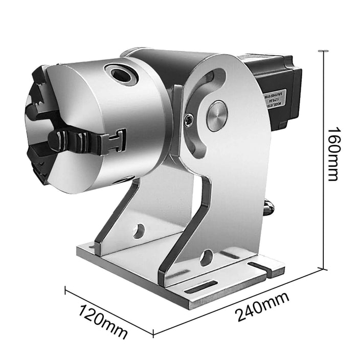 SIHAO - Rotary Axis for Fiber Laser Engravers with 80mm 3 Jaw Attachment - SIHAOTEC Laser