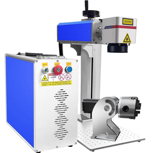 SIHAO 30W Split Fiber Laser & Marking Machine with (5.9"x5.9")working Area with Rotation Axis - SIHAOTEC Laser