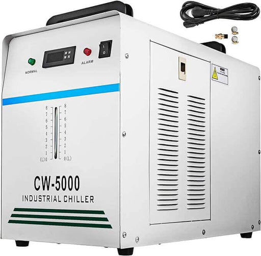 CW-5000 Industrial Water Chiller 6L Water Cooler 0.305kw 0.41hp Water Cooling System for for CNC/ 80W/100W CO2 Laser Engraving - SIHAOTEC Laser