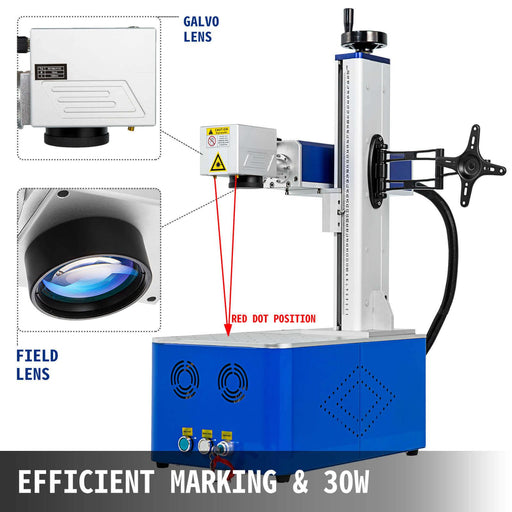 SIHAO Integrated Type 30W(5.9"x5.9") Fiber Laser Engraver & Marking Machine - SIHAOTEC Laser