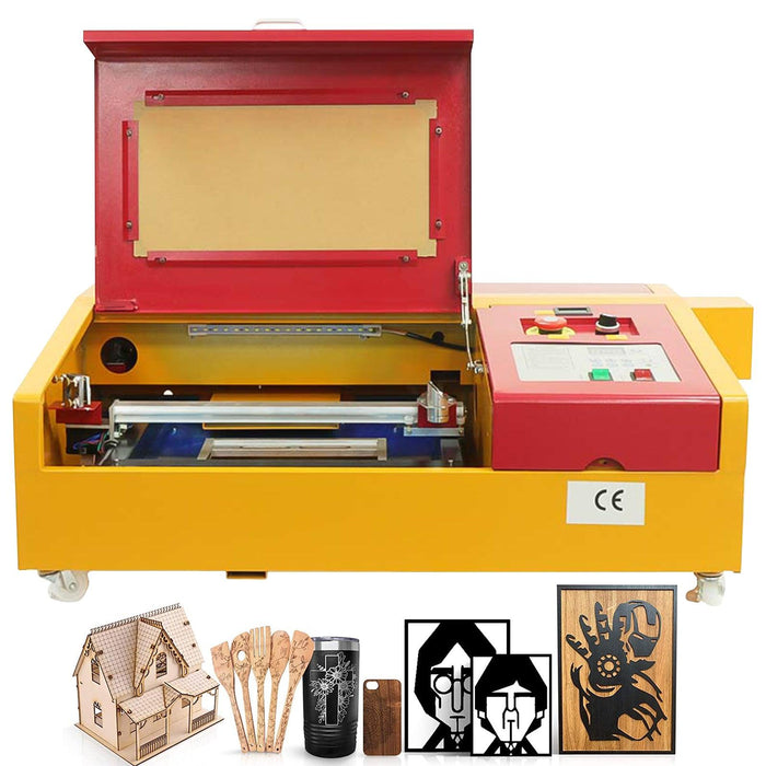 Engraving Machine 3020 Red and Yellow 50W M2 European Plug 220V